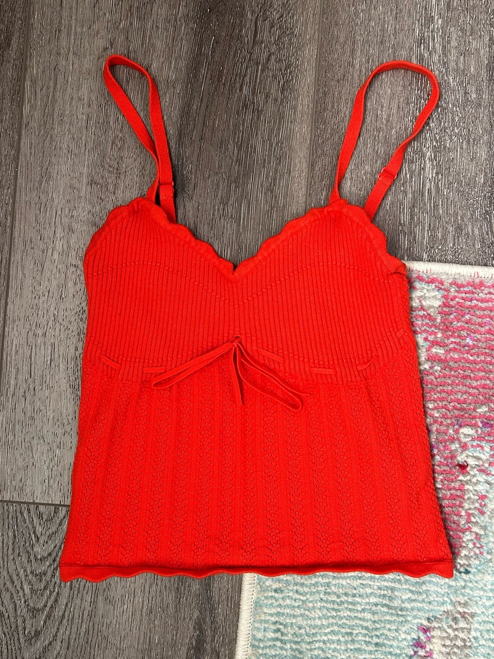 Aritzia Wilfred Soloist Babydoll Crochet Tank Top